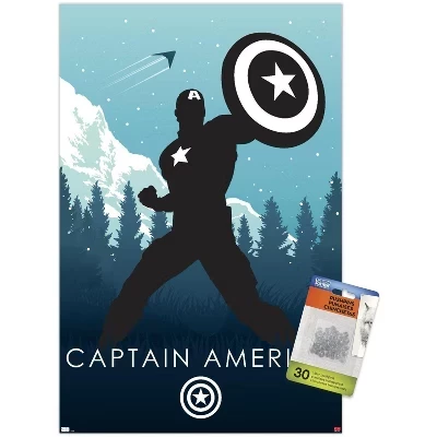 Постер Trends International Captain America с кнопками