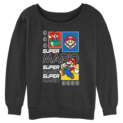 Женский свитшот Nintendo Super Mario Coins, серый