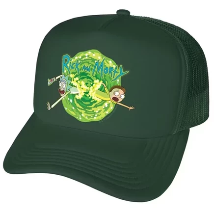 Портальная кепка дальнобойщика Рика и Морти из пенопласта Hunter Green
