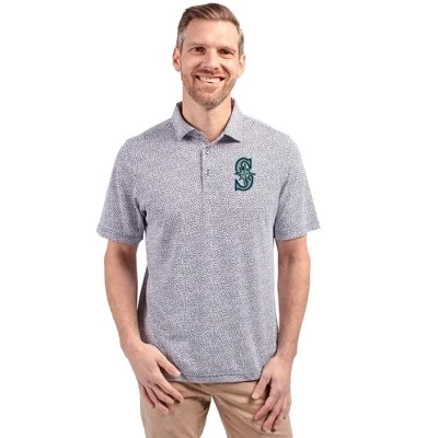 Мужское поло Seattle Mariners Virtue Eco Pique с ботаническим принтом из переработанного материала