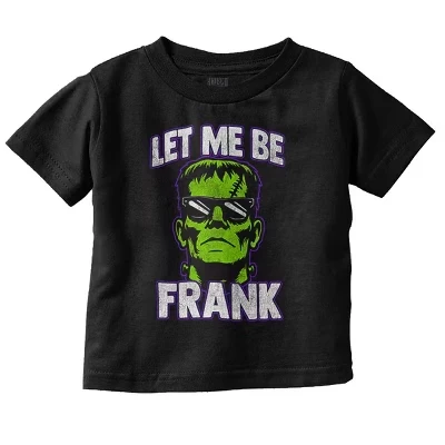 Забавная футболка с рисунком для малышей на Хэллоуин Let Me Be Frank, черная