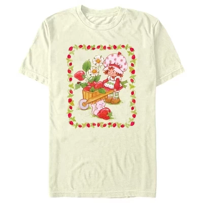 Мужская футболка Strawberry Shortcake Berry Wagon, бежевая