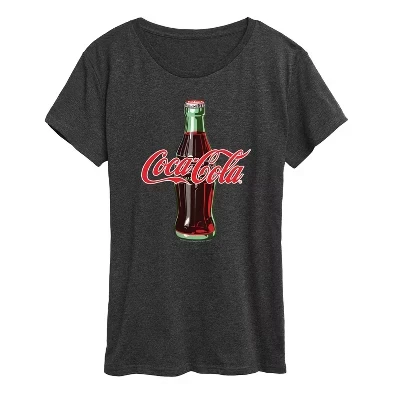 Женская футболка Coca Cola Coke Bottle Logo, темно-серая