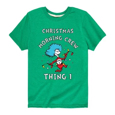 Футболка с коротким рукавом и графическим рисунком Christmas Morning Crew Thing 1