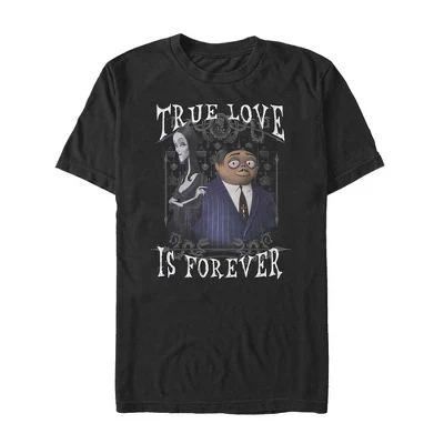 Мужская футболка Addams Family True Love is Forever черного цвета