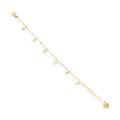 EVRY JEWELS ВОДОНЕПРОНИЦАЕМЫЙ браслет из изящного хрусталя с золотым или посеребренным покрытием, 18-каратное золото, водонепроницаемый