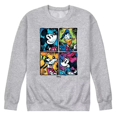 Мужская флисовая толстовка с городским рисунком Mickey Friends athletic heather