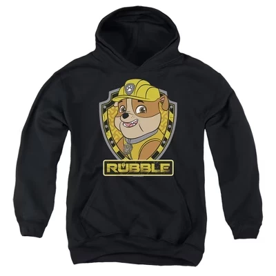 Толстовка с капюшоном для мальчиков Paw Patrol Rubble Shield черного цвета