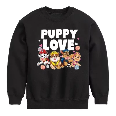 Флисовая толстовка с длинным рукавом для мальчиков - Paw Patrol - Puppy Luv Graphic черный