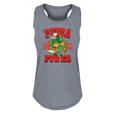 Женская спортивная майка Pizza Power Graphic Racerback Tank heather grey