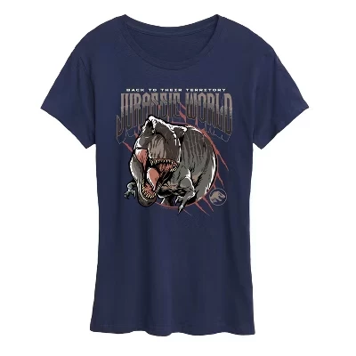 Женская футболка Jurassic World Rebirth Trex, синяя