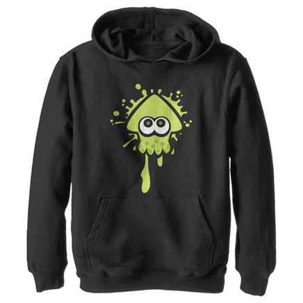 Толстовка с капюшоном Splatoon Inkling Squid для мальчика, черная