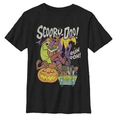Футболка для мальчиков Scooby Doo Ruh Roh Halloween Night черная