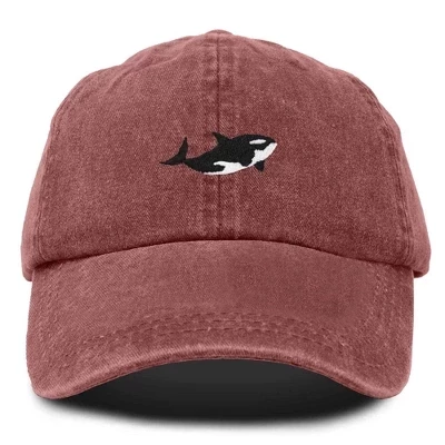 Бейсболка Orca Cap Aquarium с вышивкой Мужская хлопковая папина шляпа бейсболка красная