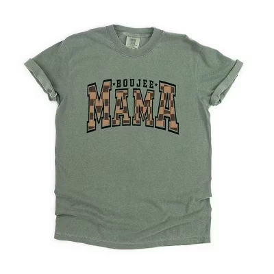 Женская футболка Simply Sage Market Boujee Mama в клетку, моховая