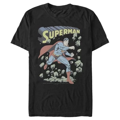 Мужская футболка DC Comics Супермен, чёрная