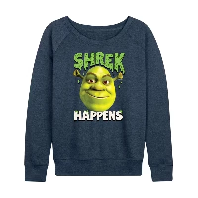 Женская легкая футболка с длинным рукавом Shrek, индиго меланж