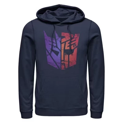 Мужское худи Transformers Split Logo, синее