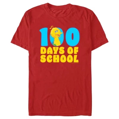 Мужская футболка Big Bird 100 Days of School, красная