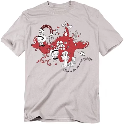 Men's Grim Adventures Of Billy Mandy Love Is For The Weakminded. T-Shirt silver