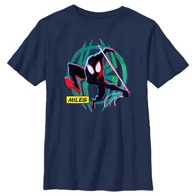 Футболка для мальчиков Spider-Man Miles, синяя