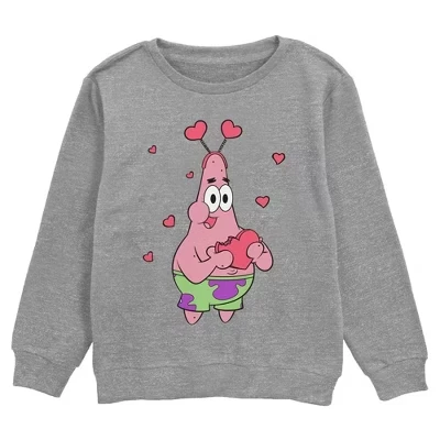 Мужская толстовка Patrick Star Heart Lover для мальчика athletic heather
