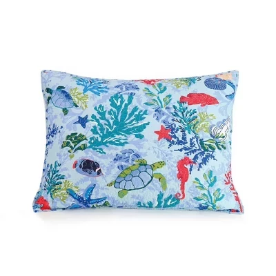 Подушка Shore Thing Pillow Sham - синяя