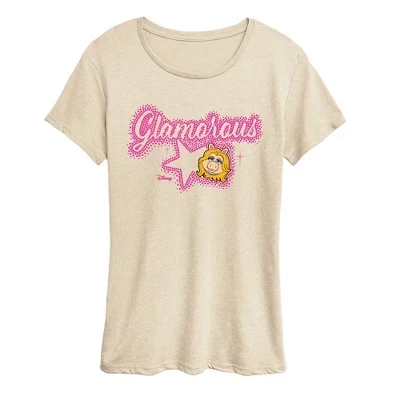 Женская футболка The Muppets Miss Piggy Glamorous, бежевая