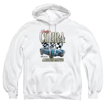 Мужская толстовка с капюшоном Cobra American Muscle Pull-Over белого цвета