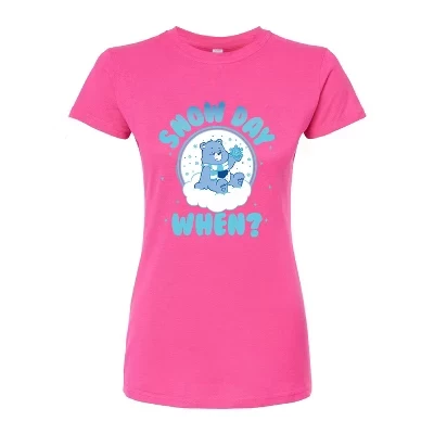 Женская футболка Care Bears Snow Day When, цвета фуксии