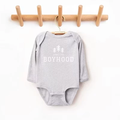 Детский боди The Juniper Shop Long Live Boyhood, серый