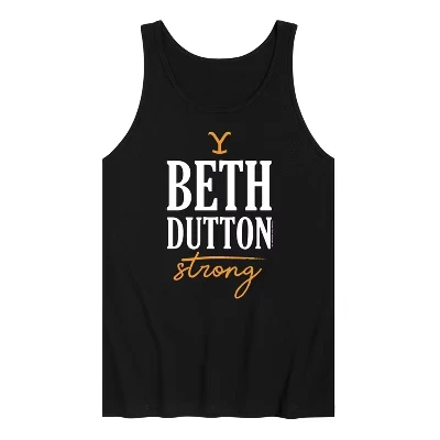 Мужская майка Beth Dutton Strong с ярким рисунком, черная