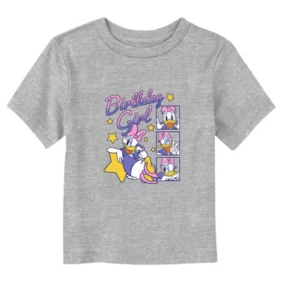 Футболка для девочки-звезды на день рождения от Mickey & Friends Daisy Duck, спортивная Хизер