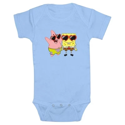 Боди для младенцев SpongeBob, очки-сердечки, голубое
