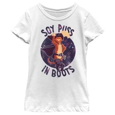 Футболка для девочек Puss in Boots The Last Wish, белая