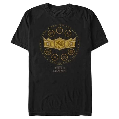 Мужская футболка Game of Thrones Crown, черная