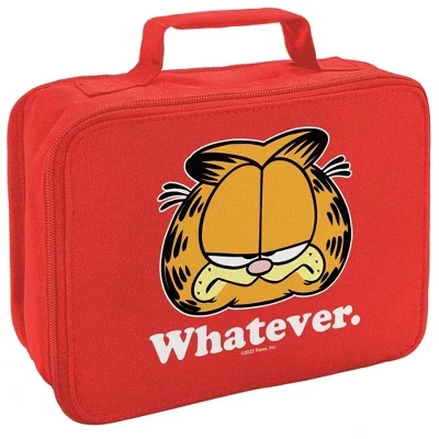 Ланч-бокс с мягкой изоляцией Whatever Face красного цвета
