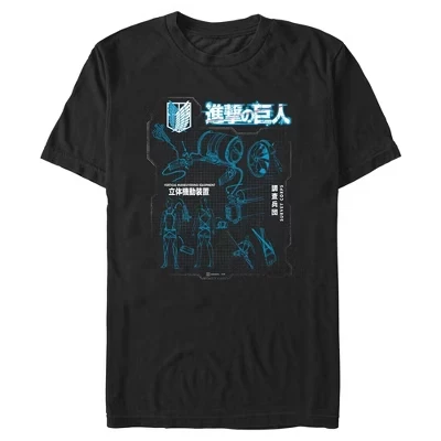 Футболка с надписью Mens Equipment Blueprint черного цвета