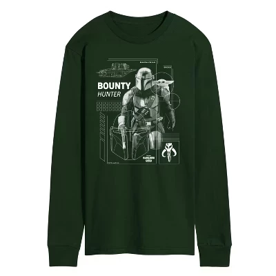 Мужская футболка с длинным рукавом и графическим рисунком Bounty Hunter Dark Digital