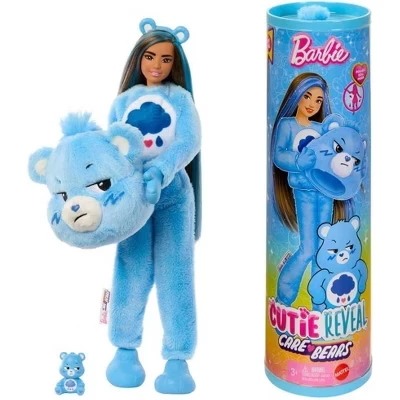 Кукла и аксессуары из серии Cutie Reveal Care Bears в плюшевом костюме медвежонка Ворчуна, 10 сюрпризов