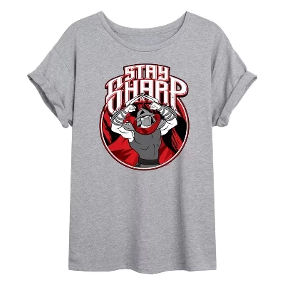Женская футболка с рисунком Stay Sharp Оверсайз