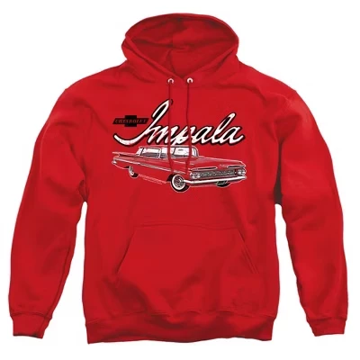 Мужская классическая толстовка с капюшоном Impala красного цвета