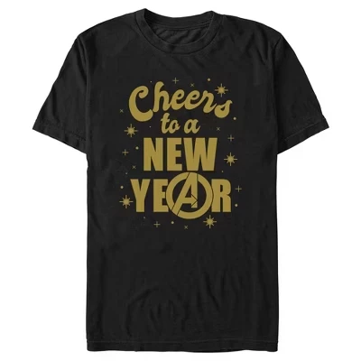 Мужская футболка Cheers to a New Year черного цвета