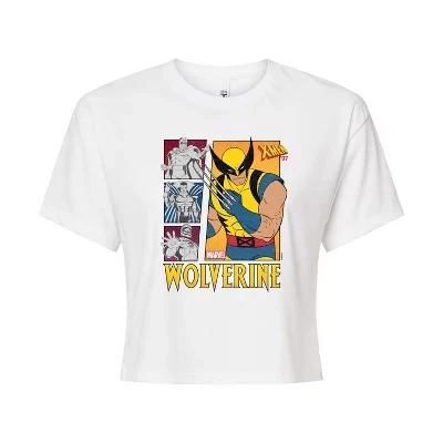 Women's -  - Wolverine Vs Villians Cropped Graphic T-Shirt white