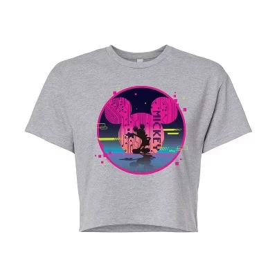 Женская укороченная футболка с рисунком Mickey Sphere