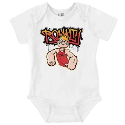 Детские ползунки Urban Popeye Royalty Paint Dip для мальчиков или девочек лицензированного белого цвета