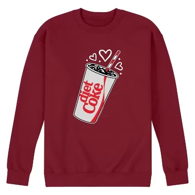 Мужская флисовая толстовка Diet Coke Heart Bubbles с графическим принтом гранат