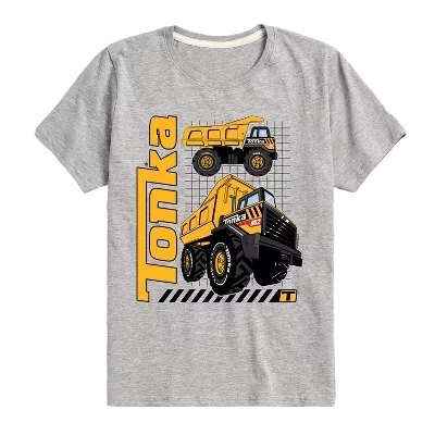Плотная футболка с коротким рукавом и графическим рисунком для самосвала athletic heather