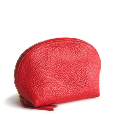 Косметичка Vera Bradley Mini Dome кожаная, красная