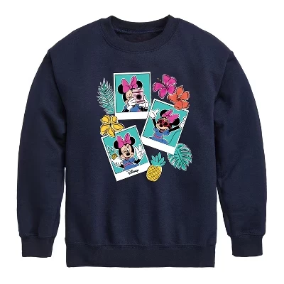 Флисовая толстовка с длинным рукавом Minnie Assorted Pics в графическом стиле синего цвета